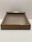 Vintage General Store Wood Countertop Display Case 11 5   x12 5   x6 75    Glass Top