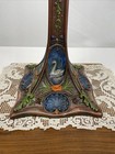 Rewired Antique Vtg Art Nouveau Deco Table Lamp Swan No Slag Stained Glass Shade