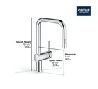 Grohe 32319003 Minta Single Hole Pullout Swivel Kitchen Faucet Starlight Openbox