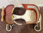 Vintage 1950 s Taylor Tot Metal Wood Baby Stroller Walker Brown