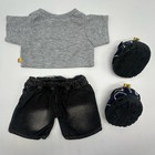 Build A Bear Gray Orange Paw Shirt Rare Denim Jeans Sketchers Boy Teddy Outfit