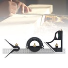 12  Combination Protractor Tri- Square Angle Ruler Machinist Measuring Tool Set