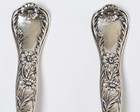 Set Of 2 Antique Gorham Sterling Silver Serving Spoons Marguerite Pattern 8 25 