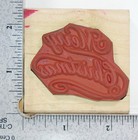 All Night Media Rubber Stamp Merry Christmas Holiday Greeting Wood Mount Stamp