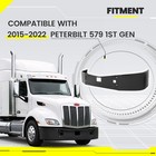 Front Bumper Steel Black For Peterbilt 579 1st Gen 2015-2022