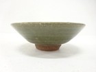 7801642  Japanese Collectible   Celadon Glazed Flat Tea Bowl   Artists Item