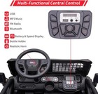 2 Seats 24v Kids Ride On Car With Remote Control Large Seat Power Wheels Black