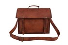 15 In Leather Satchel Messenger Bag Office Laptop Briefcase School Shoulder Bags