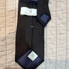 Class Club Boys Black 100  Silk Solid Zipper Neck Tie