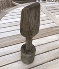 Antique Wood Hand Tamper Sand Casting Foundry Tool Wedge Mallet Masher Rammer