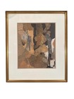 Original Mid-century Mixed Media Collage By William Hummel     Framed Abstract