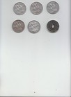 Lot Of 6 Uk Sterling Silver Crowns