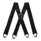 Heavy Duty Suspenders Men X-back 3 8cm Wide Adjustable Elastic Braces 4 Hooks