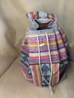 Mexican Backpack  mochila  Handwoven Backpack Rasta Surfer Hippie Multicolored