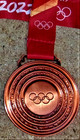 2022 Beijing China Winter Games Commemorative Bronze Medallion 3 5  X 5 8  11 Oz
