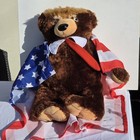Trumpy Bear Deluxe Original 22    Plush Zipper Pouch American Flag 2017 Maga Trump