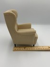      handmade 1 6 Scale Chair For Dollhouses 3d Printed Beige  Black Legs    
