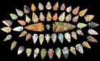    52 Flint Arrowhead Usa Collection Amazing Colors 1 -1 3  Dovetail Points   