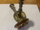 Pair 2 Vintage Solid Brass Candle Stick Holder Set Fitch
