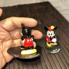 Rare Classic Vintage Minnie And Mickey Mouse Disney Store Bone China  Figurine