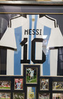 Lionel Messi 2022 World Cup Framed Jersey With Signature On Photo Authentication