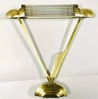 Radiant Vintage Style Art Deco Home Design Brass Table Lamp With Glass Rod