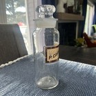 Antique P  Caryoph  Label Apothecary Jar Pharmacy Medicine Bottle With Stopper