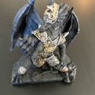 Dragon W  Wings Armor Figurine Resin 6  Black Silver Gold Collectible Statue
