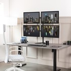 Vivo Quad Free Standing Monitor Desk Stand Mount Adjustable  4 Screens Up To 30 