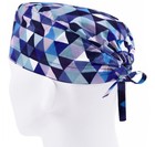 Scrub Caps Men  Surgical Cap  Scrub Hats  Nurse Hat  Geometry Blue
