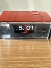 Vintage Copal Rp-244 Flip Alarm Clock Red Black Japan 50 60hz Tested