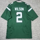 New York Jets Nike Jersey Mens Medium Green Garrett Wilson Nfl Football Shirt