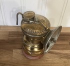 Antique Vtg Brass Universal Lamp Co  Auto Lite Carbide Miner s Lamp Light Usa