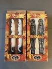 Vtg 90s Ghosts skeletons Halloween Candles 10  Sculptured Tapers Set Robert Alan