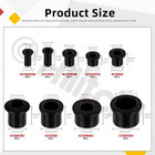 72pcs 9 Sizes Black Silicone Rubber Grommets Kit T-type Hole Grommet Black Silic