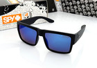 Men s Polarized Cyrus Sunglasses Matte Black Blue Mirror With Black Logo 140mm