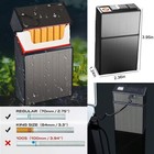 Cigarette Case Tobacco Box W windproof Electric Lighter Usb Rechargeable