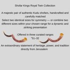 Jerusalem Premium Kudu Shofar Twin Set     32   51 Inch