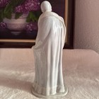 Vintage Art Deco Revival Porcelain Lady Figurine Glam Flapper Pastel Pink Cape 9