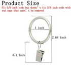 44 Pack Curtain Rings With Clips  Window Clip Rings Curtain Hooks Hangers Clip