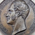 1837 Belgium Inauguration Of Railway From Ghent To Dendermonde Bronze Medallion