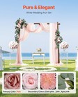 Vevor Artificial Wedding Arch Flowers Kit Pink Wedding Arch Flowers Drapes Kit