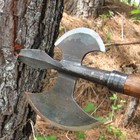 Hand Forged Medieval Viking Invasion Battle Fully Functional Outdoor Axe W spike