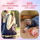 Personal Safety Alarm Self Defense Keychain Siren Whistle Sos Led Strobe