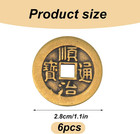 6pcs I Ching Brass Coins For Feng Shui  Divination  And Good Fortune