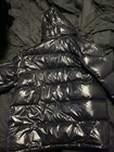 Moncler Maya Men s Black Glossy Down Puffer Jacket Detachable Hood  read Desc 