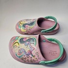Crocs Fun Lab Unicorn Girls Clogs Boat Shoes Pink Slip On Glitter Shoes J 2 T2a