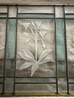 Hanging Leaded Teal Stained Glass Window Panel Beveled Mission Style 13 5    X9   
