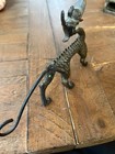 Chinese Antique  Bronze Walking Dragon Archaic Sculpture