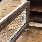 Antique Primitive Table Top Pie Safe Cabinet Chicken Wire Chippy Cottage Core
